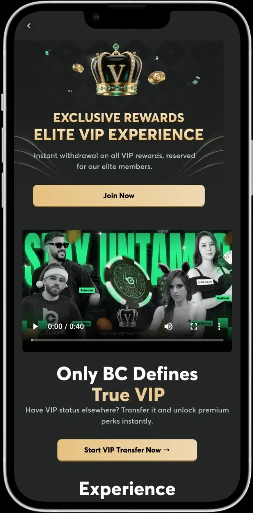 BC Game app – VIP Club