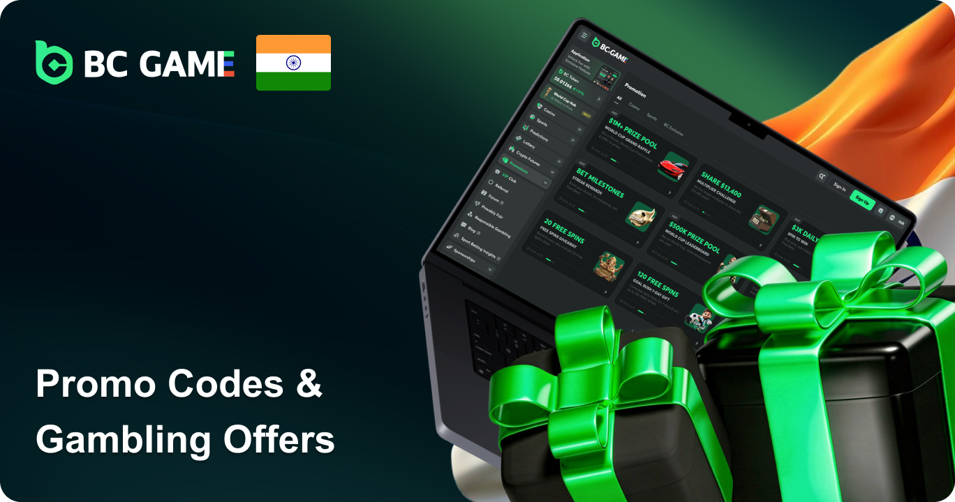 Promo Codes and Casino Offers in BC.Game India